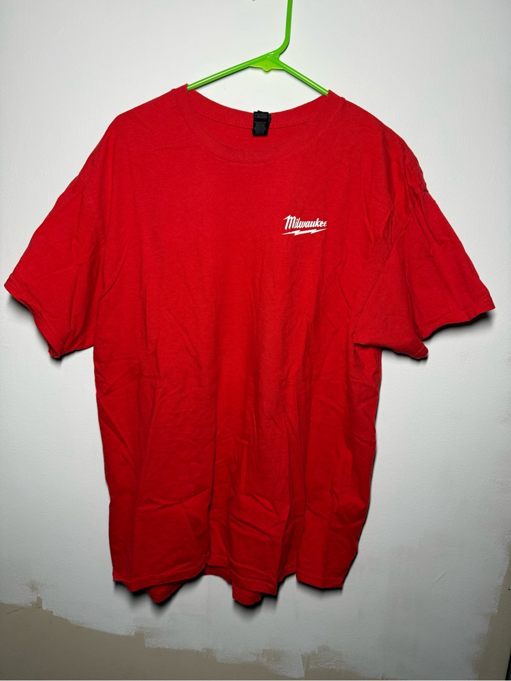 Gildan Red Short-Sleeve Tee with Small White Logo